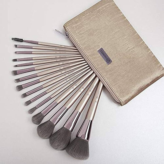 BH Cosmetics Lavish Elegance Brush Set - 15 Piece with Cosmetics Bag