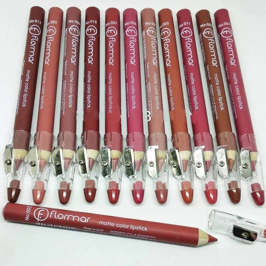 Flormar Matte Lip Pencils (Pack of 12)